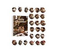 Animal Acorn Ornaments Advent Calendars 2025, 24 Days Christmas Countdown Advent Calendars with 2D Acrylic Animal Acorn Christmas Ornaments for Adults Teens Kids