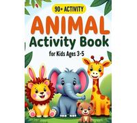 Animal Activity Book For Kids Ages 3-6: Fun Coloring, Mazes, Word Search, Puzzles & Learning games