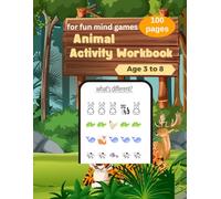Animal Activity Workbook for Kids Ages 3-8: Fun Brain-Boosting Games, Puzzles, and Shadow Matches