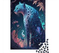 Animal Art Leopard Puzzle Impossible 1000Pcs Decorazione Per La Casa. Giochi Rilassamento E Intelligence Per Adulti E Bambini Da 12 Anni 1000pcs (75x50cm)