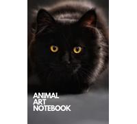 Animal Art Notebook, Black Cat (110 Pages, Blank, 6 x 9): Blank Notebook, Journal, Diary