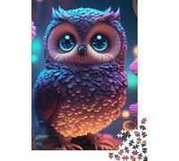 Animal Art Owl Jigsaw Puzzle Impossible 1000Pcs Decorazione Per La Casa. Giochi Rilassamento E Intelligence Per Adulti E Bambini Da 12 Anni 1000pcs (38x26cm)