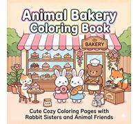 Animal Bakery Coloring Book: Cute Cozy Coloring Pages with Rabbit Sisters and Animal Friends