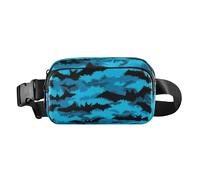 Animal Bat Camouflage Blu Nero Moda Fanny Marsupio per le Donne Uomini Resistente all'acqua con Cinghia Regolabile per lo Shopping Sport Lavoro bolso de lado para