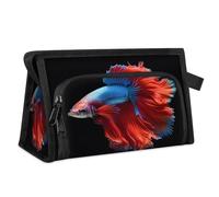 Animal Betta Fish Borsa da toilette da viaggio per donne, uomini, ragazze e ragazzi, borsa multifunzionale per il trucco, per lavare articoli da toeletta cosmetici, organizer per doccia, Colore, M,