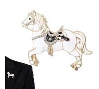 Animal Brooch - Rhinestone Horse Pin, Decorative Lapel Accessory | Stylish Design, Enhances Fashion Outfits with Charm, Ideal for Suits, Dresses, Gatherings, 1.77x1.42 inches