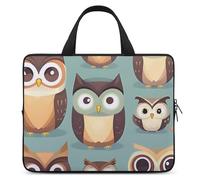 Animal Cartoon Gufi Carino Custodia per Laptop Ultrasottile, Leggera e Impermeabile 12 Pollici Materiale Neoprene Durevole, Borsa Protettiva Portatile per Computer con Tracolla