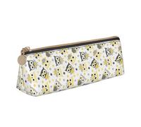 Animal Cartoon Owls carino triangolo custodia in pelle multi funzionale borsa cosmetica portatile trucco e cancelleria borsa di immagazzinaggio, bianco, Taglia unica, Leggero