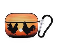 Animal Chickens - Custodia protettiva per AirPods Pro con anello portachiavi, custodia protettiva rigida in policarbonato per AirPods Pro di seconda generazione, per donne e uomini, facile da aprire