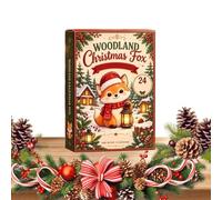 Animal Christmas Countdown Calendar - 24 Days Advent 2D Acrylic Animal | 2D Festive Advent Decor For Kids And Holiday Parties On Home Apartment Living Room Bedroom Desk Shelf Mantel Or Entryway