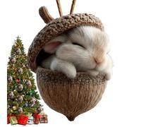 Animal Christmas Tree Decorations Ornaments 3D Forests Animal Acorn Ornaments, Cute Forests In Pine Cone Christmas, Soggiorno, Camera da letto, Giardino P