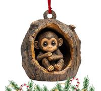 Animal Christmas Tree Ornaments, 2D Acrylic Ornaments, Cute Pendant Christmas Decorations, Koala Monkey Cat Car Ornaments, Holiday Home Decoration, Unique Features For Christmas Tree