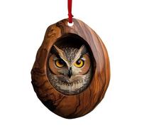 Animal Christmas Tree Ornaments, Animal Christmas Ornaments,Acrylic Racoon Owl Christmas Tree Decorations, Christmas Tree Animal Pattern Acrylic Ornament For Christmas Tree, For Girls