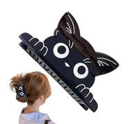 Animal Claw Clips, Cute Cat Shape Hairpin, 5.91x4.72x3.15 Inches, Stylish Hair Accessory, Construction, Comfortable Grip Design for Daily Wear and Holiday Styling, Black
