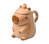 Animal Coffee Cup - Glazed Ceramic Material, Whimsical Rounded Handle, Crea