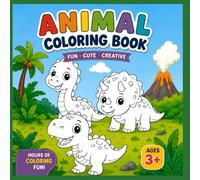 Animal Coloring Book: Cute Animals & Dinosaurs for Creative Coloring Fun