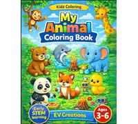 Animal Coloring Book for Kids: Early STEM Learning with Colors for Curious Little Minds (Ages 3-6)