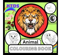 Animal colouring book kids beutiful picture animals: Size 8.5×8.5" this book black and white picture