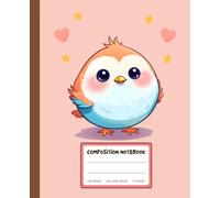 Animal Composition Notebook: College Ruled Notebook with Cute Kawaii Bird 7.5" x 9.25", 110 pages, Fun Kids Journal, great gift for school and office