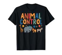 Animal Control Compleanno Zoo Safari Tema Bambini Donne Uomini Maglietta