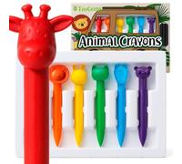 Animal Crayons 6 Pastelli a Cera Forma di Animali, Non Tossici per Bambini | Lavabili, Perfetti per Età 4-8 Anni, Facili da Tenere, Goditi il Tuo Piccolo Safari, Amici da Impugnare, Vivaci Tonalità