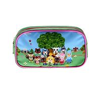 ANIMAL CROSSING - Astuccio Portatutto Sagomato, Tasca Con Zip, Ideale per organizzare la Cancelleria, verde, cm 22x12hx8