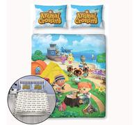 Animal Crossing Singolo Set Copripiumino Doppio Spiaggia Reversibile Gioco Letto
