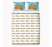 Animal Crossing Doppio Copripiumino e Federa Set 2-in-1 Design Bambini Letto