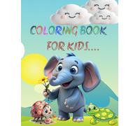 Animal Cute and Funny : Easy Coloring Book For Kids and Adults