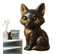 Animal Decor - Statua in resina a forma di animale dagli occhi grandi, decorazione artistica per, mensola, scrivania, camera da letto, ingresso, scrivania, feste, tavolo