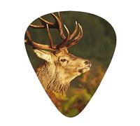 Animal Deer (2) plettri per chitarra con scatola portaoggetti per chitarra, 12 plettri per chitarra 3 spessori, sottili, medi, pesanti, 0,46, 0,71, 0,96 mm, per chitarra acustica, elettrica o basso