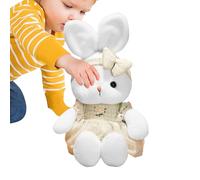 Animal di peluche coniglietto - cuscino coccolone, giocattolo di peluche di coniglio | Pelice giocattolo coniglietto con una gonna con fascia per la testa, accogliente bambola abbraccio di coniglio, c