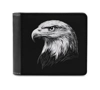 Animal Eagles - Portafogli con stampa di aquile con due pieghe, con scomparti multipli per carte, per uomini e donne