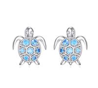 Animal Earrings Silver Cat/Pig/Dinosaur/Cow/Frog/Hedgehog/Turtle Stud Earrings Cute Animal Jewellery Gifts for Women Girls