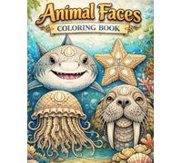 Animal Faces Coloring Book