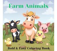 Animal Farm: Coloring Book for kids and adults featuring Animal in the Farm with Simple and Easy design for relaxation.