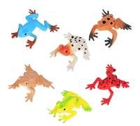 Animal Figures Toys, Solid Small Dinosaur Toys, Plastic Learning Educational Playset A Tema Animale Per Feste Ornamenti Per Torte Per Uova Di Pasqua Compleanno Natale-Frog 1||Bag packed