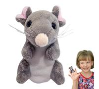Animal Finger Puppets - Plush Mice Doll, Stuffed Miniature Figures for Storytelling, Interactive Soft Toy with Embroidered Features, Educational Novelty, 3,54 pollici