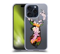 ANIMAL FLORAL SILHOUETTES CUSTODIA COVER MORBIDA IN GEL PER APPLE iPHONE PHONES
