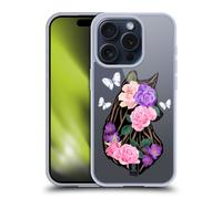 ANIMAL FLORAL SILHOUETTES CUSTODIA COVER MORBIDA IN GEL PER APPLE iPHONE PHONES