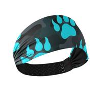 Animal Footprint Bear Fluorescenza Blu Nero Antiscivolo? fasce elastiche sudore per escursionismo make up Palestra basket vendas para el pelo mujer
