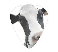 Animal Funny Cow Head Black White Il plettro per chitarra, per chitarre acustiche, elettriche, basso - tocco naturale, confezione da 12, multicolore.