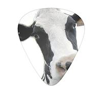 Animal Funny Cow Head Black White Il plettro per chitarra, per chitarre acustiche, elettriche, basso - tocco naturale, confezione da 12, multicolore.