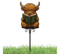 Animal Garden Stake | Animal Reading Figurines Decorative Stakes