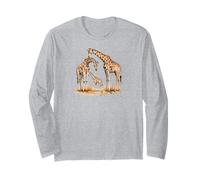 Animal Giraffe Art Kingdom Safari Jirafa Wild Giraffa Maglia a Manica
