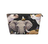 Animal Group Art Makeup Bag per borsa piccola borsa da toilette da viaggio | Piccole borse cosmetiche per il sacchetto cosmetico delle donne