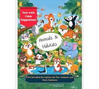 Animal & Habitats Coloring Book