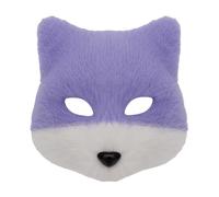 Animal Halb Face Masque Foxes Wolf Masque Foxes - Maschera a mezza faccia per Halloween, cosplay, feste, costumi, accessori di scena per donne, uomini, Halloween, cosplay