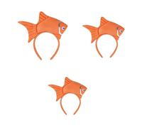 Animal Headgear Plush Fish Headband Headband Cartoon Shark Headband (arancione,3)
