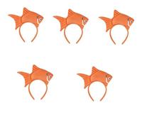 Animal Headgear Plush Fish Headband Headband Cartoon Shark Headband (arancione,5)